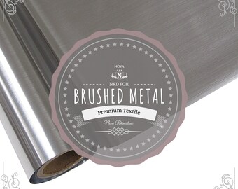NRD Premium Textile Thermo Heat Transfer Foil **Brushed Metal** 12" X 25' ft. FREE SHIPPING!!