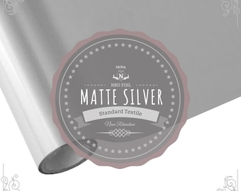 NRD Textile Thermo Heat Transfer Foil **Matte Silver** 12" X 25' ft. FREE SHIPPING!!