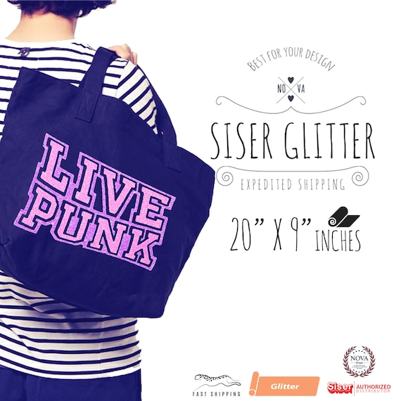 New Siser GLITTER Heat Transfer Vinyl 20" X 9", Choose From 45 COLORS **Combine Shipping Discount**