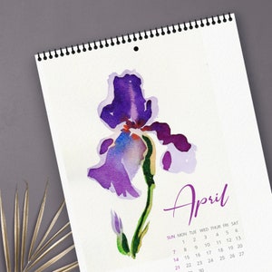 2025 Wall Calendar Watercolor Floral Art Monthly Flower Illustrations Il 300x300.6042358392 Bdrk