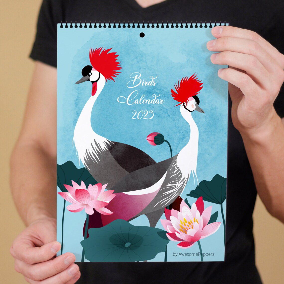 2023 Birds Calendar 2023 Illustrated Wall Calendar 2023 Wall - Etsy