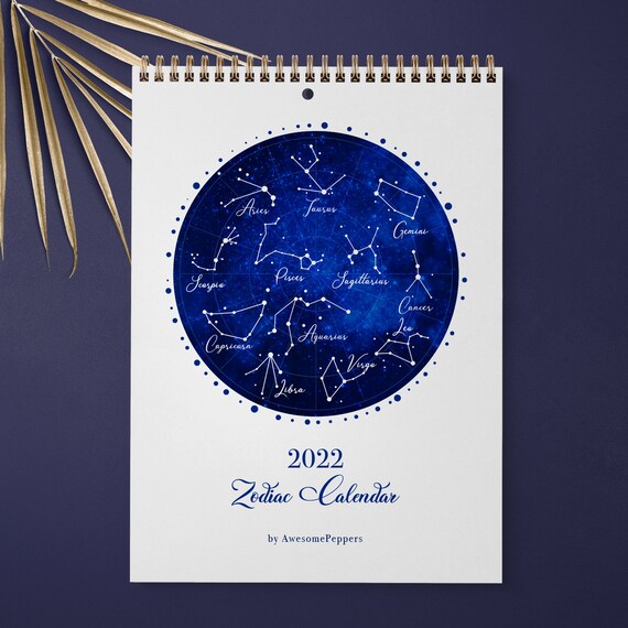 2022 Horoscope Calendar 2022 Wall Zodiac Calendar Monthly | Etsy