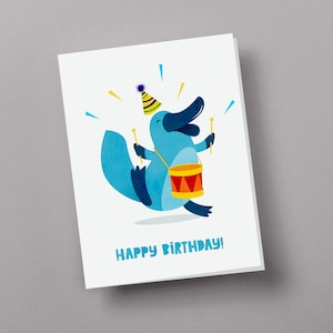 Platypus Birthday Card, Happy Birthday Platypus Card, Cute Platypi Card, Cute Platypus Card, Baby Birthday Card, Kids Birthday Card