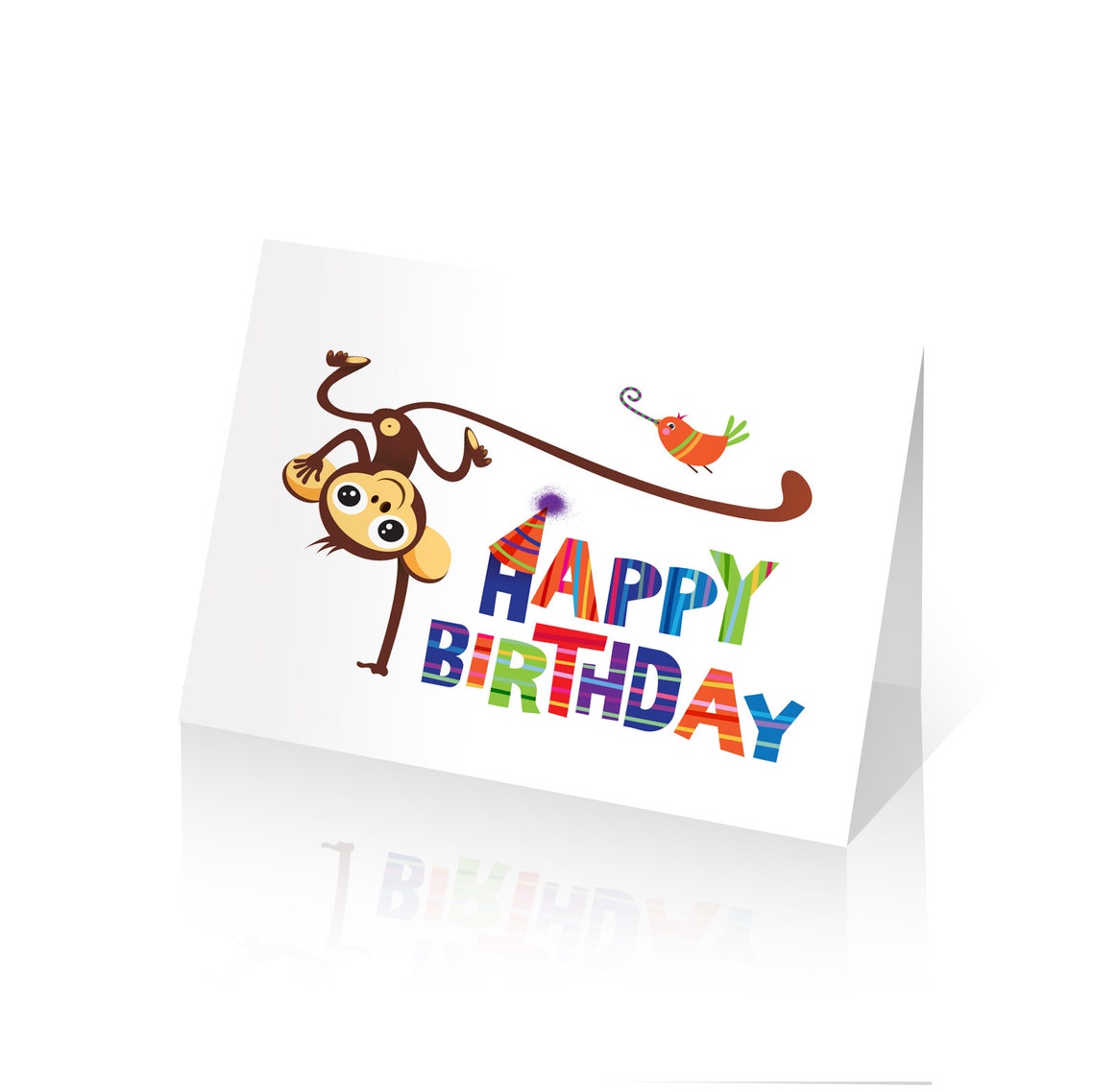 Printable Monkey Birthday Card