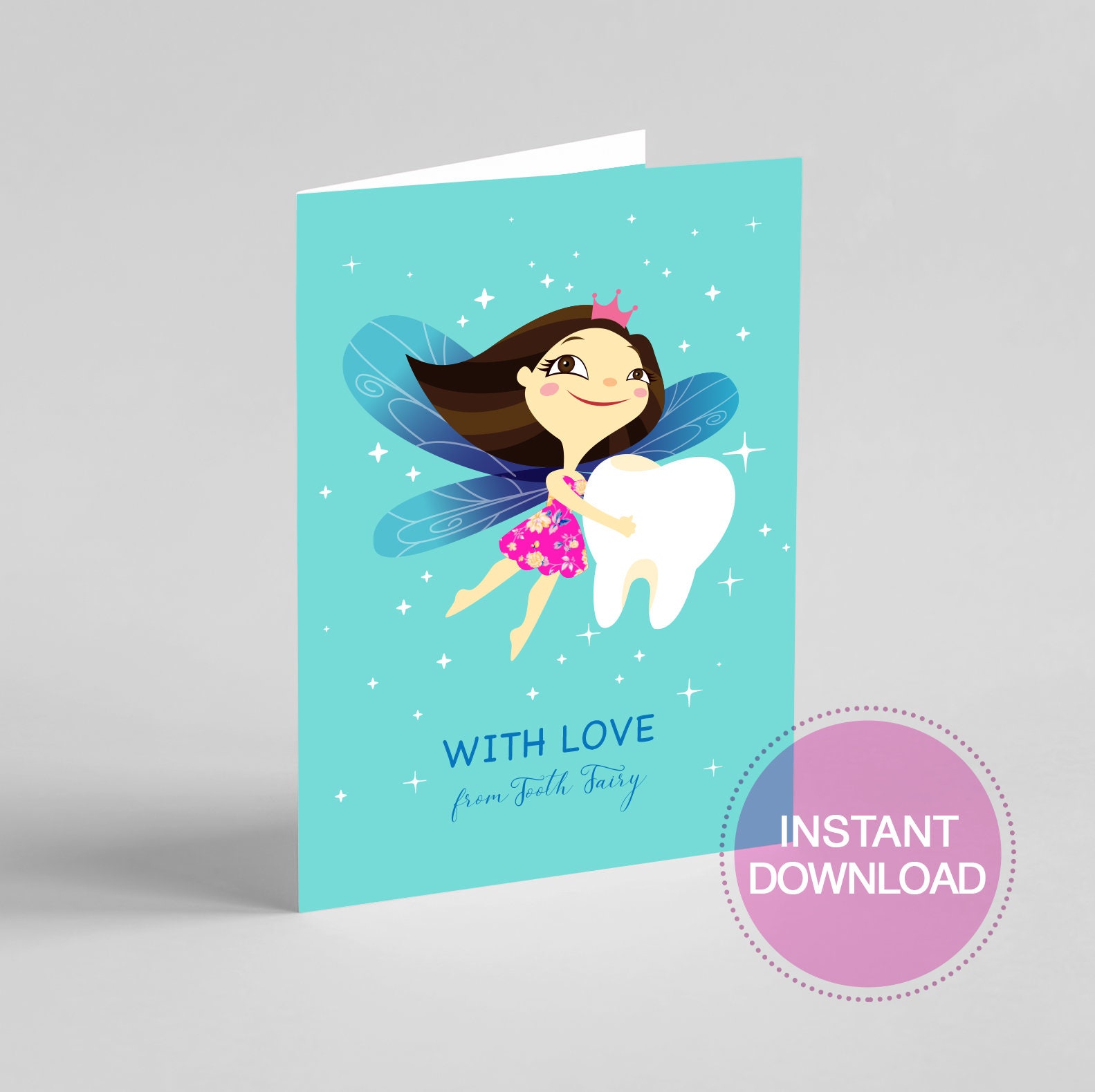Printable Tooth Fairy Card Etsy