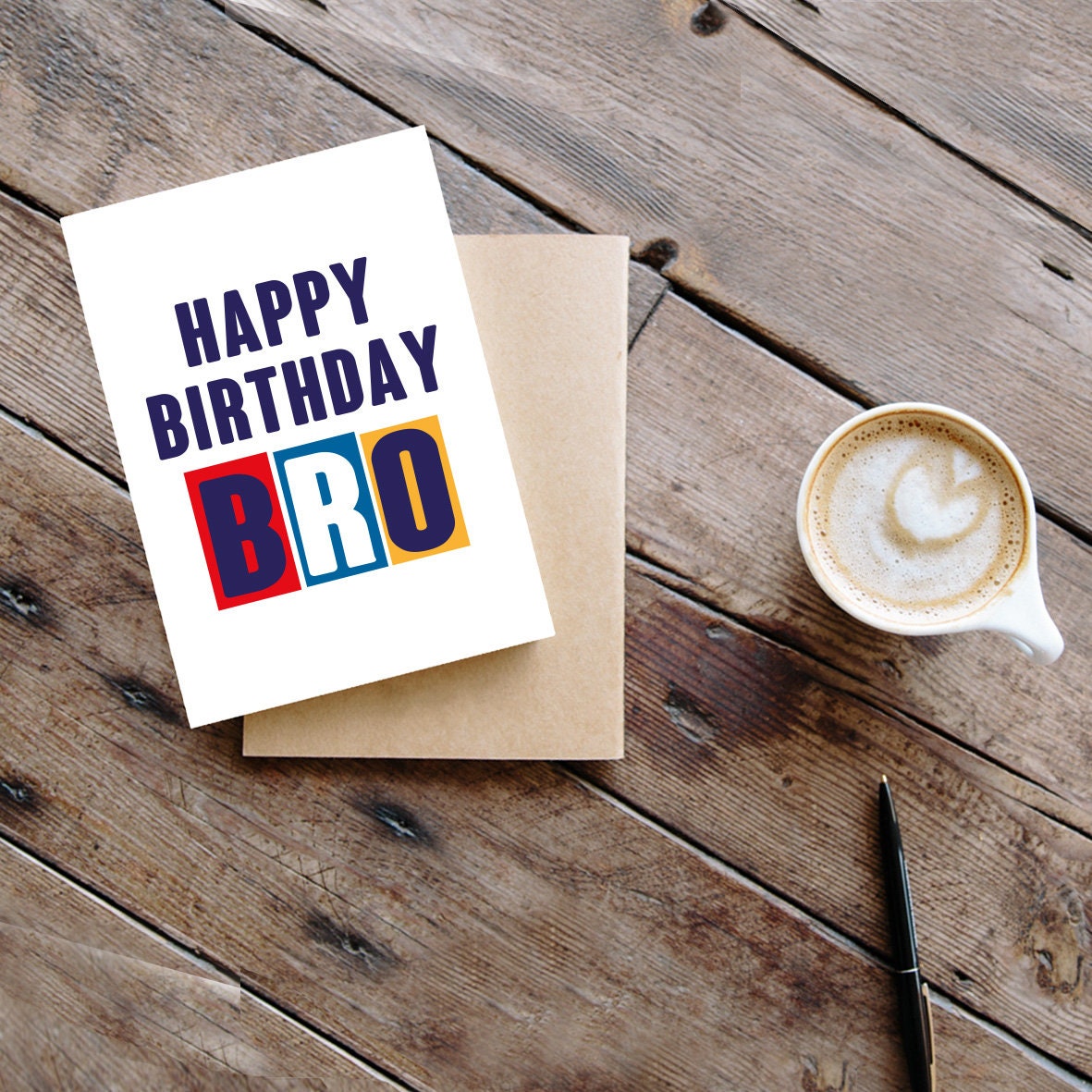 Happy Birthday BRO Card Etsy