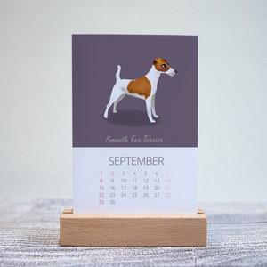 2024 Dogs Breeds Desk Calendar, 2024 Calendar with Stand, Dogs Calendar 2024, Corporate Holidays Gift, Holidays Gift, 2024 Desktop Calendar image 7