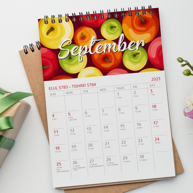 Calendrier illustré juif 2022-2023 calendrier annuel 5783 - Etsy France