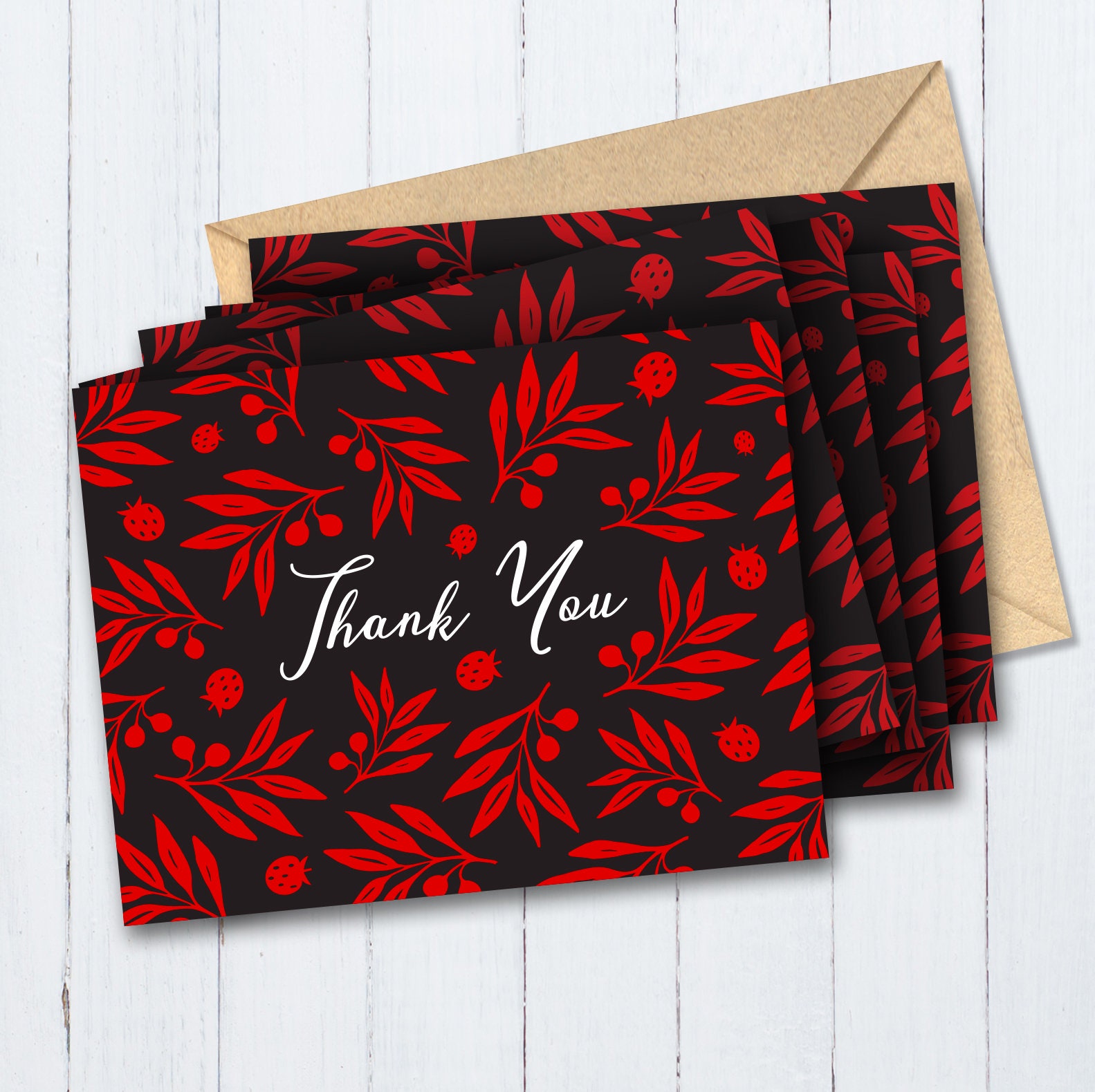 10 Pack PRINTED Thank You Cards with Envelopes  Etsy