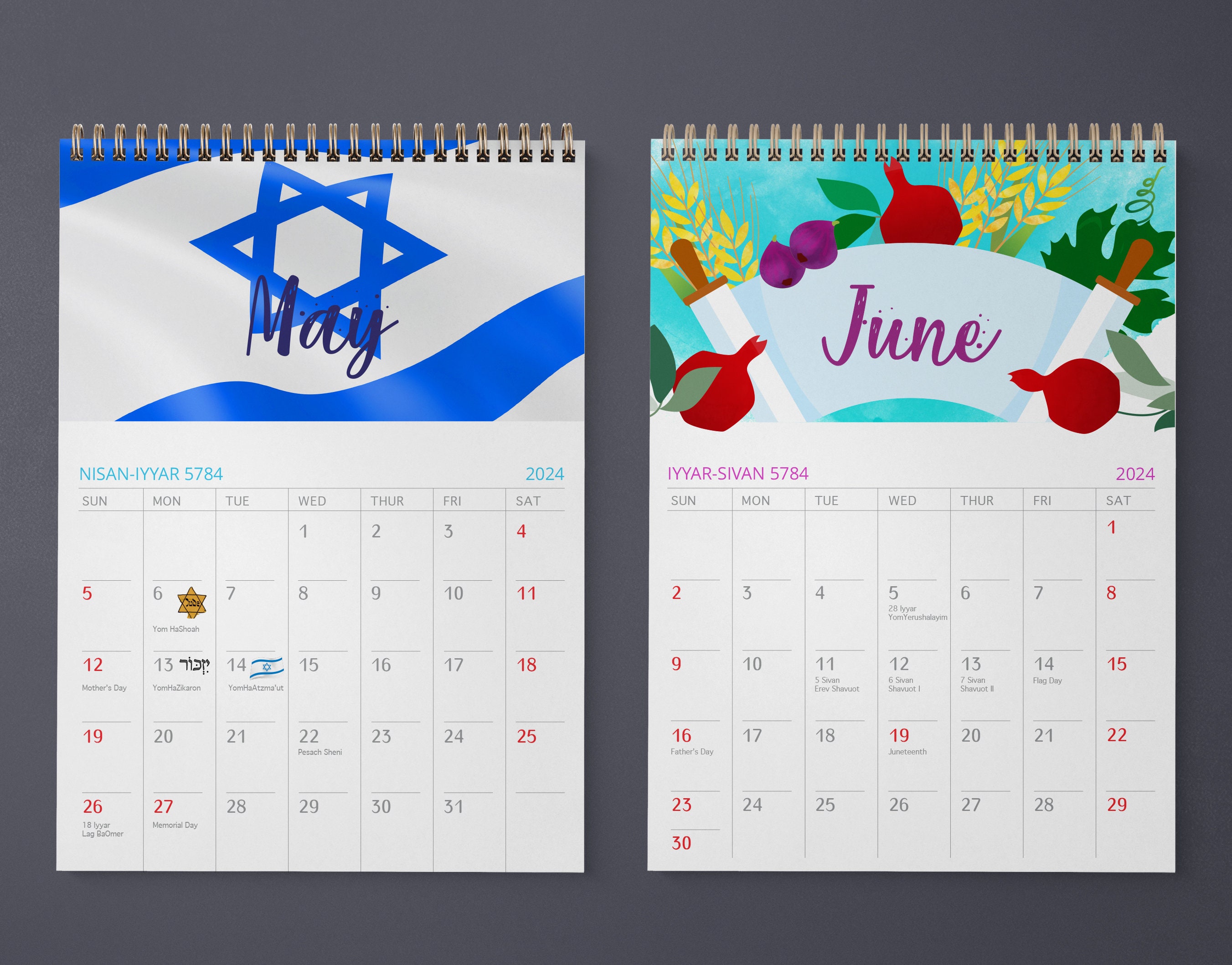 Calendario Judio 2024 Jayne Loralyn