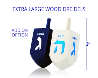 The Hanukkah Game Extra Large Wood Dreidel