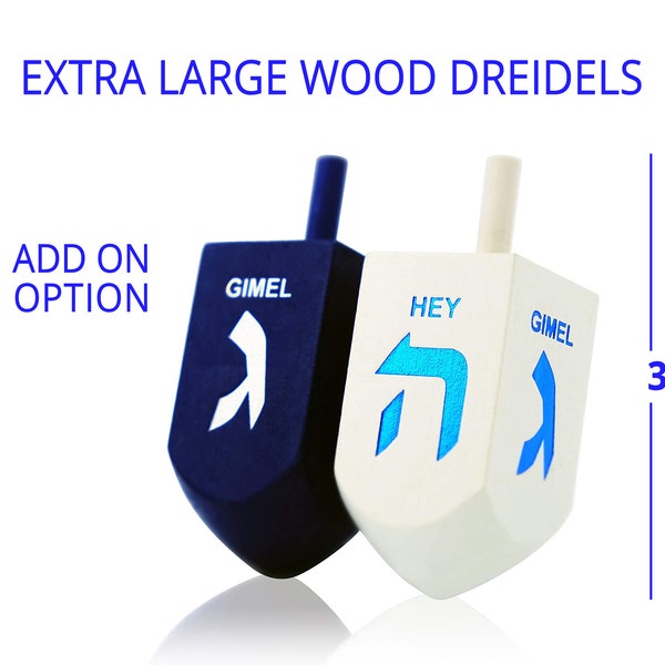 The Hanukkah Game Extra Large Wood Dreidel