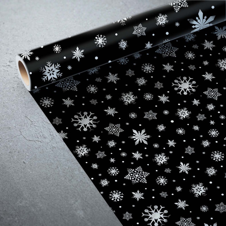 Printable Christmas Black and White Wrapping Paper | Etsy