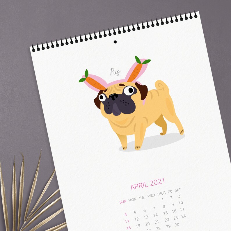 2021 Dogs Calendar 2021 Dogs Art Wall Calendar Dogs Breed Etsy