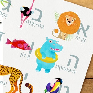 Hebrew Alphabet Print image 2