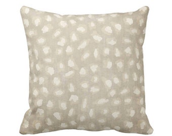 Subtle Animal Spots Throw Pillow or Cover, Beige/Ivory 16, 18, 20, 22 or 26" Sq Pillows or Covers, Cat/Leopard/Spot/Print/Pattern