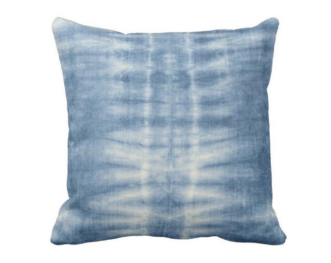 Indigo Mud Cloth Printed Lines Throw Pillow Cover, 18 or 22" Sq Pillows or Covers, Blue Mudcloth/Stripes/Geometric/Boho Print