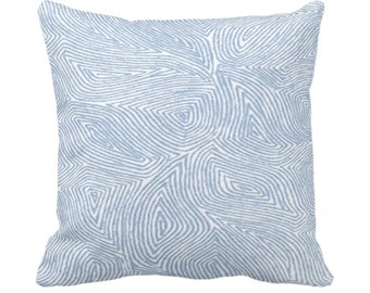 Sky Blue Throw Pillow Cover, Abstract Geometric Design