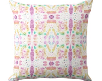 Watercolor Abstract Throw Pillow Cover, Modern Painted Print