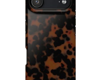 Tortoise Shell iPhone Case: MagSafe or Tough Protective Cover, Sable