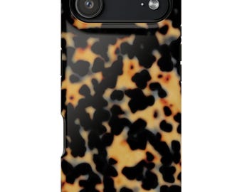 Tortoise Shell iPhone Case: Havana Print, Protective Cover, MAGSAFE or TOUGH
