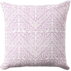 EXTÉRIEUR Coussin décoratif ou housse de protection, orchidée douce/carré blanc/oreillers/housses lombaires motif floral violet/sérigraphie/médaillon