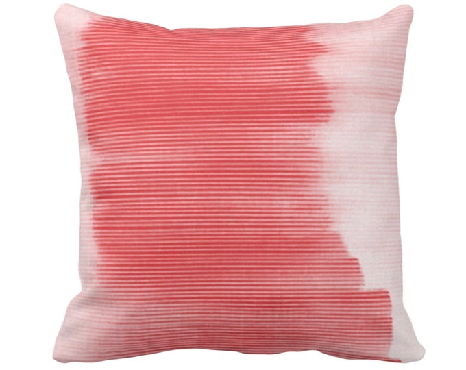 OUTDOOR Pink Grapefruit Ombre Stripe Throw Pillow or Cover 14, 16, 18, 20, 26" Sq Pillows/Covers, Bright Geometric/Print/Striped/Geo/Lines