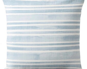 OUTDOOR Küsten Blau Aquarell Streifen Dekokissen
