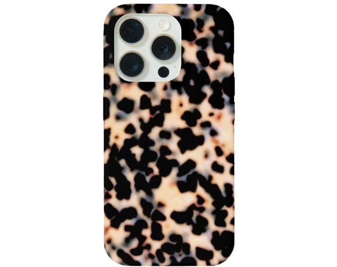 SALE Tortoise Shell iPhone 12 Snap Case/Protective Cover/Case Beige/Black Printed Tortoiseshell