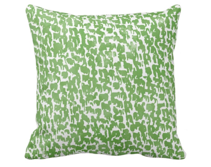 OUTDOOR Leaf Speckled Throw Pillow/Cover 14, 16, 18, 20, 26" Sq Pillows/Covers Green/White Geometric/Abstract/Confetti/Spots/Dots/Specks