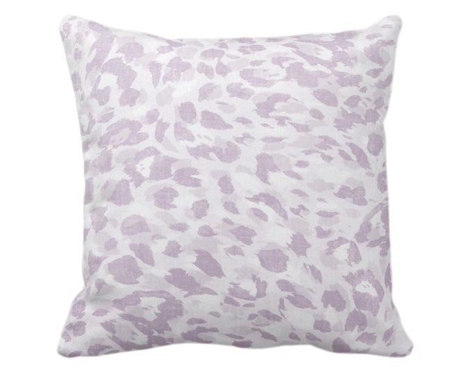 Spots Print Throw Pillow or Cover, Pale Lilac 16, 18, 20, 22, 26" Sq Pillows/Covers Light Purple Abstract Animal/Leopard/Spot/Pattern/Design
