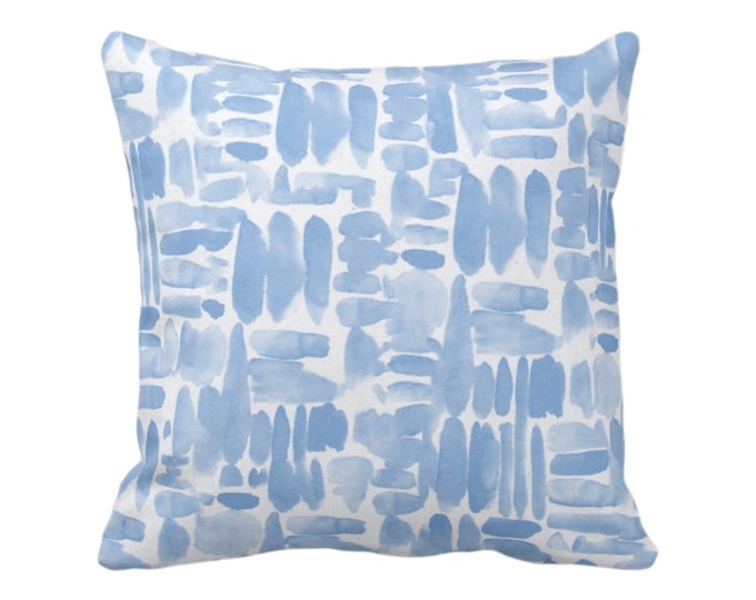 OUTDOOR Brush Strokes Throw Pillow or Cover, Ocean Blue 16, 18, 20, 26" Sq Pillows/Covers Watercolor/Hand-Painted/Modern/Abstract Print