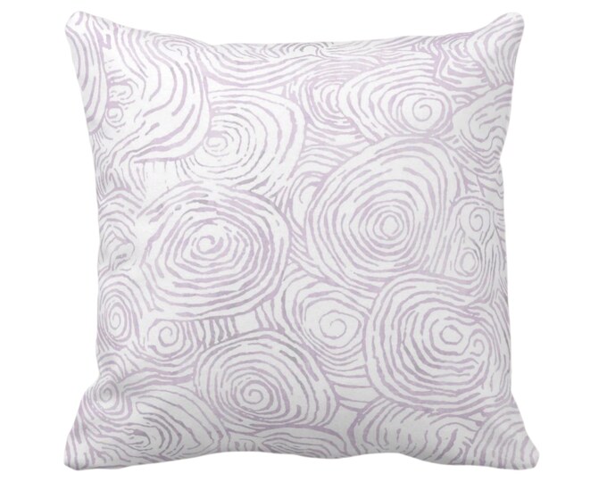 Abstract Floral Throw Pillow or Cover, Pale Lavender 16, 18, 20, 22, 26" Sq Pillows/Covers Light Purple Watercolor Modern/Organic/Geo Print