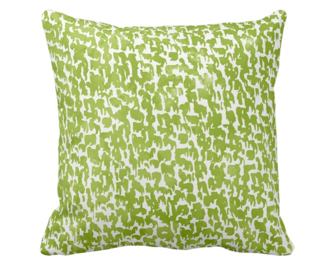 OUTDOOR Wasabi Speckled Throw Pillow/Cover 16, 18, 20, 26" Sq Pillows/Covers Green/White Geometric/Abstract/Confetti/Spots/Dots/Specks