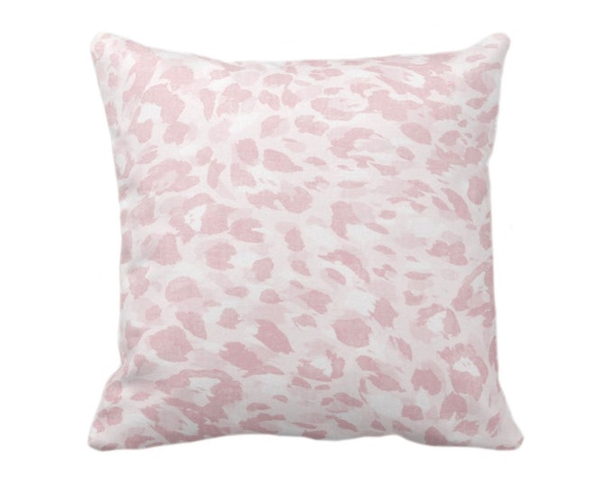 Spots Print Throw Pillow or Cover, Adobe Rose 16, 18, 20, 22, 26" Sq Pillows/Covers Light Pink Abstract Animal/Leopard/Spot/Pattern/Design