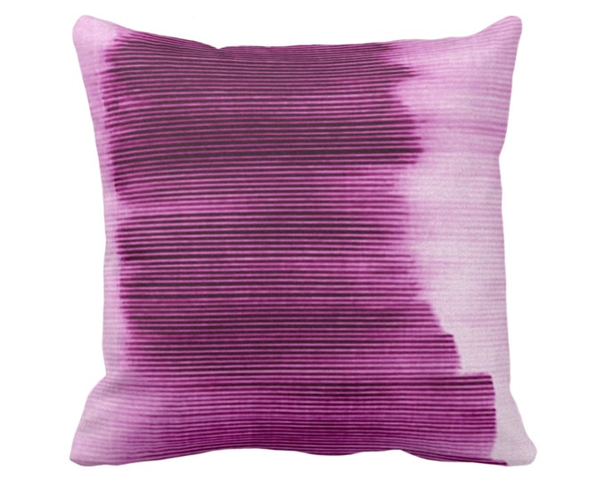 Bright Plum Ombre Stripe Throw Pillow or Cover 16, 18, 20, 22 or 26" Sq Pillows/Covers, Purple Geometric/Art/Print/Design/Striped/Geo/Lines