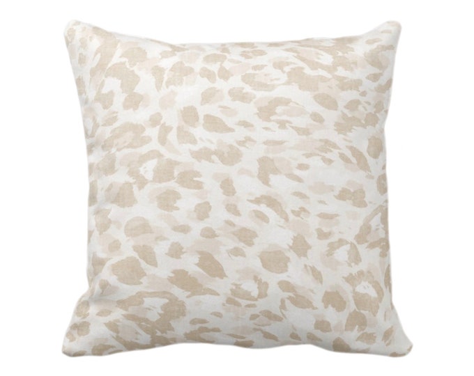 OUTDOOR Spots Print Throw Pillow or Cover, Sand 16, 18, 20, 26" Sq Pillows/Covers Beige/Off-White Abstract Animal/Leopard/Pattern/Design