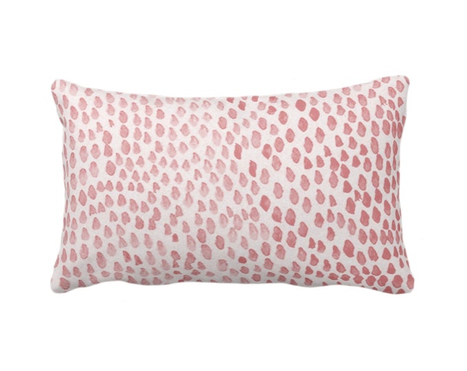 OUTDOOR Ripple Abstract Throw Pillow or Cover, Guava Pink 14 x 20" Lumbar Pillows/Covers Watercolor/Hand-Painted/Modern/Geometric Print