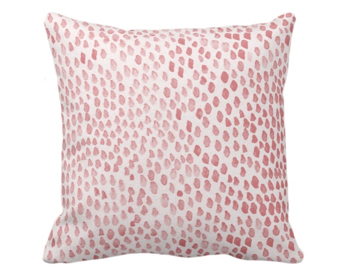 OUTDOOR Ripple Abstract Throw Pillow or Cover, Guava Pink 16, 18, 20, 26" Sq Pillows/Covers Watercolor/Hand-Painted/Modern/Dashes Print