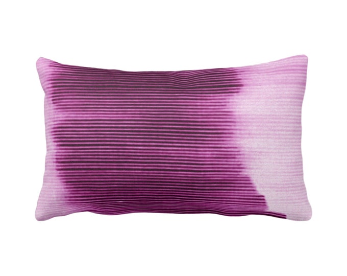 Bright Plum Ombre Stripe Throw Pillow or Cover 12 x 20" Lumbar Pillows/Covers, Purple Geometric/Art/Print/Design/Striped/Stripes/Geo/Lines