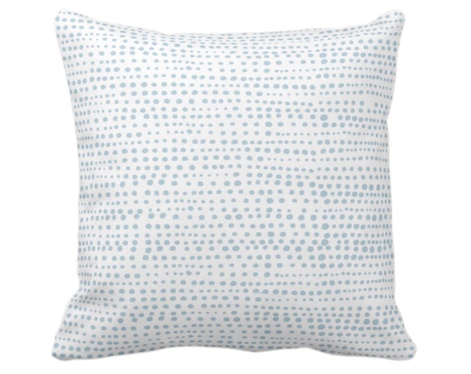 OUTDOOR Dot Line Throw Pillow or Cover, Coastal Blue/White Print 14, 16, 18, 20, 26" Sq Pillows/Covers Dots/Lines/Geometric/Modern/Farmhouse