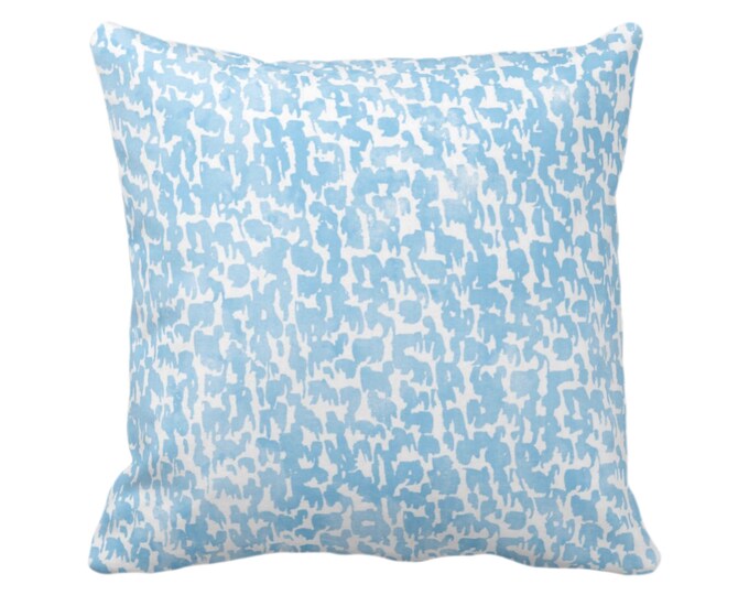 OUTDOOR Sky Speckled Print Throw Pillow or Cover 16, 18, 20, 26" Sq Pillows/Covers, Light Blue Geometric/Abstract/Marbled/Spots/Dots