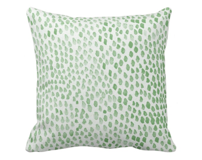 OUTDOOR Ripple Abstract Throw Pillow or Cover, Grass Green 16, 18, 20, 26" Sq Pillows/Covers Watercolor/Hand-Painted/Modern/Dashes Print