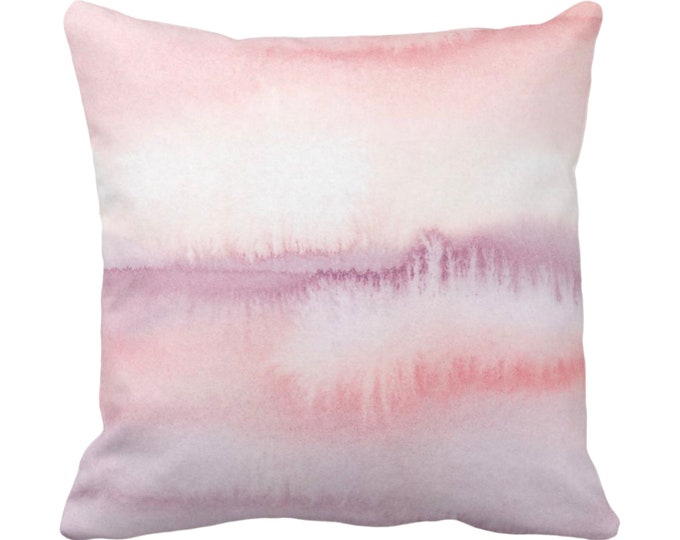 OUTDOOR Ombre Mauve Throw Pillow/Cover 14, 16, 18, 20, 26" Sq Pillows/Covers Pink/Purple Geometric/Print/Design/Striped/Stripe/Geo/Lines