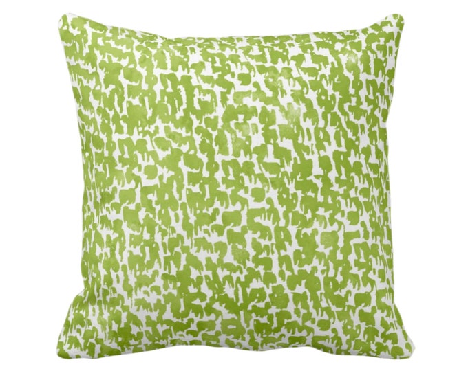 Wasabi Speckled Throw Pillow or Cover 16, 18, 20, 22, 26" Sq Pillows or Covers, White & Green Geometric/Abstract/Marbled/Confetti/Spots/Dots
