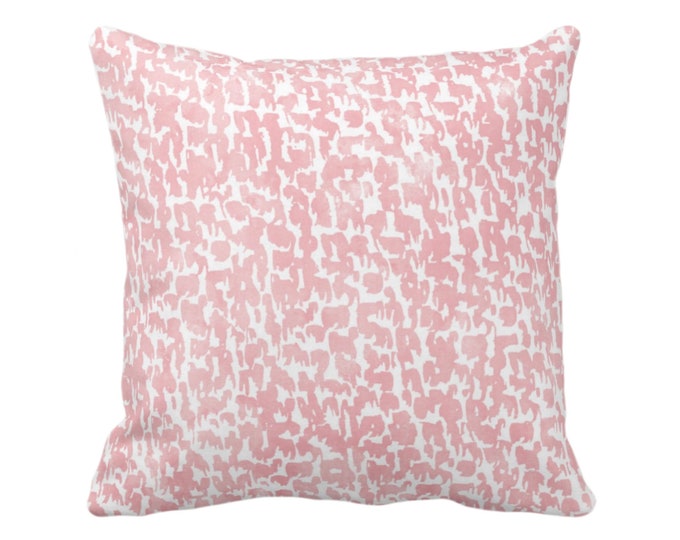 OUTDOOR Blossom Speckled Print Throw Pillow/Cover 14, 16, 18, 20, 26" Sq Pillows/Covers, Pink Geometric/Abstract/Marbled/Spots/Dots Specks