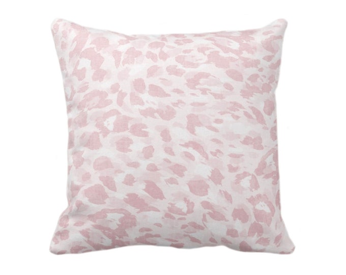 OUTDOOR Spots Print Throw Pillow or Cover, Adobe Rose 14, 16, 18, 20, 26" Sq Pillows/Covers, Light Pink Abstract Animal/Leopard/Pattern