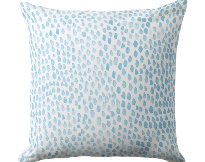 READY TO SHIP Ripple Abstract Throw Pillow Covers, 16, 26" Sq, Light Turquoise Blue/Green Watercolor/Painted/Modern/Geo Print