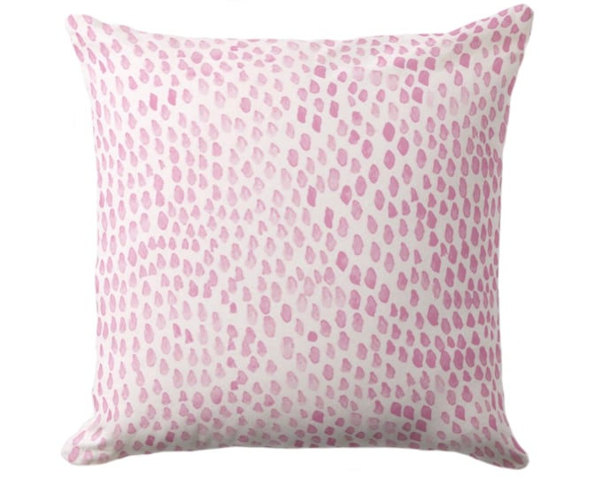 Ripple Abstract Throw Pillow/Cover, Pale Berry 16, 18, 20, 22, 26" Sq Pillows/Covers, Pink Watercolor/Hand-Painted/Modern/Geometric Print
