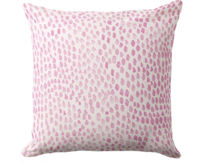 OUTDOOR Ripple Abstract Throw Pillow or Cover, Pale Berry 16, 18, 20, 26" Sq Pillows/Covers, Pink Watercolor/Hand-Painted/Modern Print